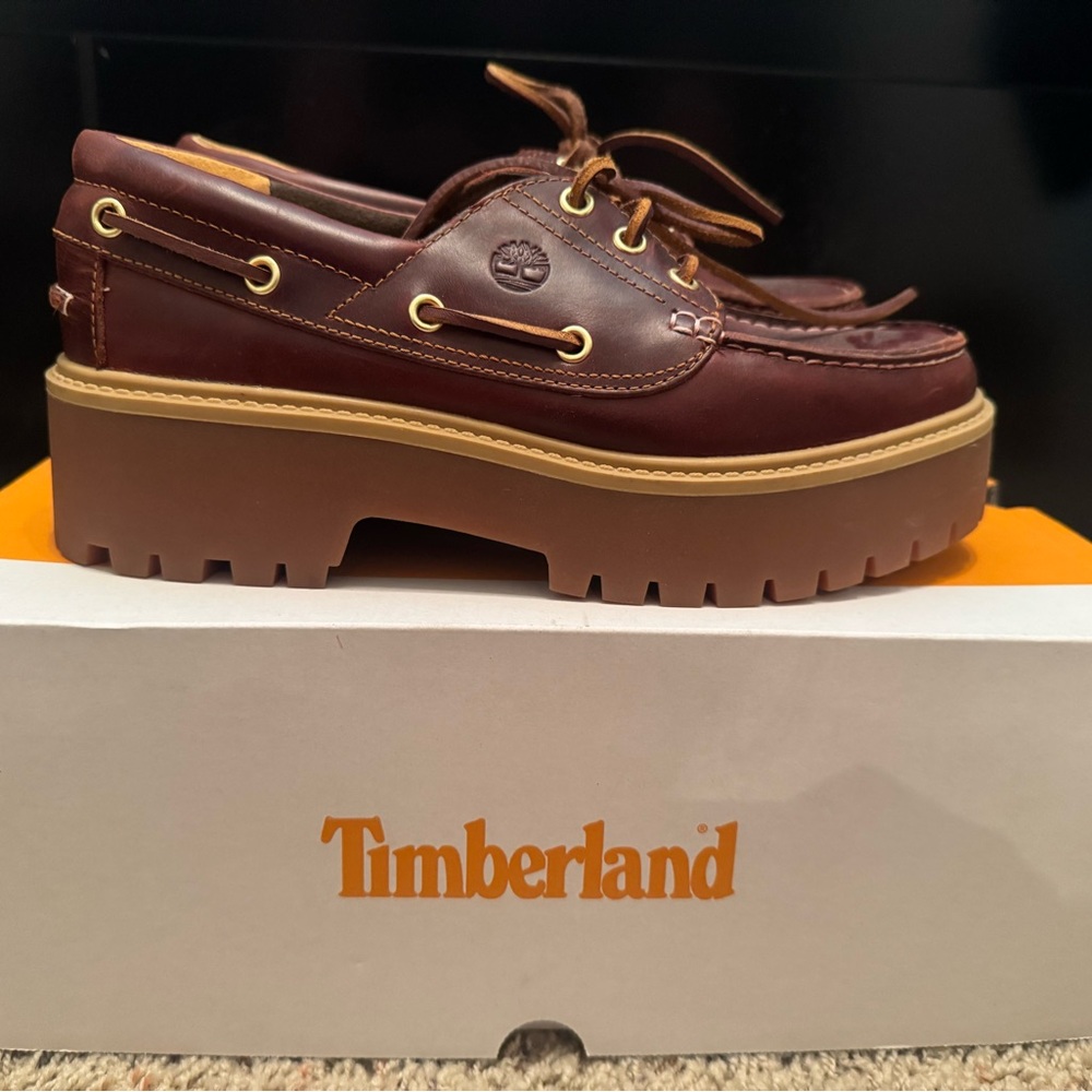 Timberland Women's Brown Leather Platform Shoes